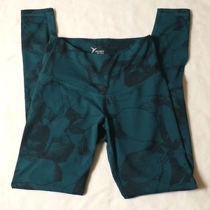 Old Navy Teal Floral Leggings Small